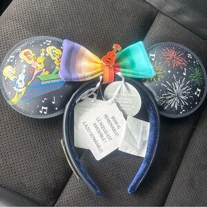 Disney Parks EPCOT Saludos Amigos Loungefly Mouse Ears Headband Glow In Dark NWT